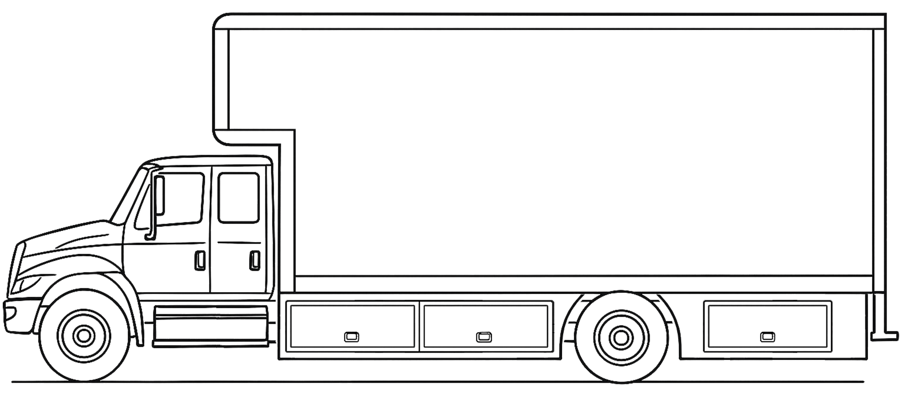 International 4300 DuraStar Crew Cab with Cantilever Lift Gate – Ideal for Large Scenic Builds and Art Department Equipment