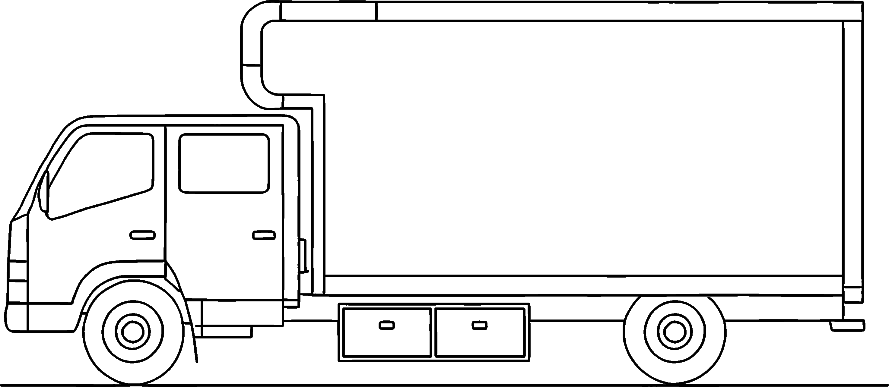 Mitsubishi FUSO Canter Crew Cab with Cantilever Lift Gate – Compact Box Truck for Scenic and Props Teams in Portland